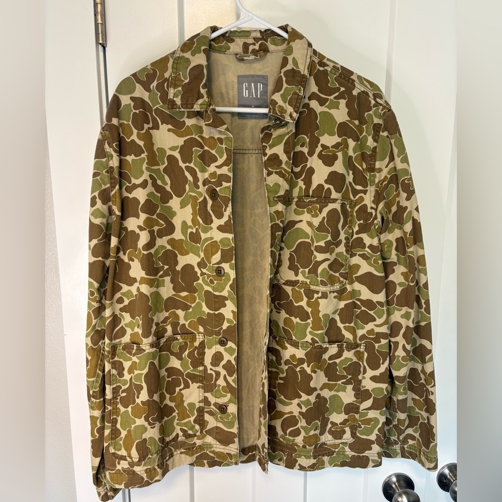 GAP Men's Chore Jacket Camouflage Print Size Medium